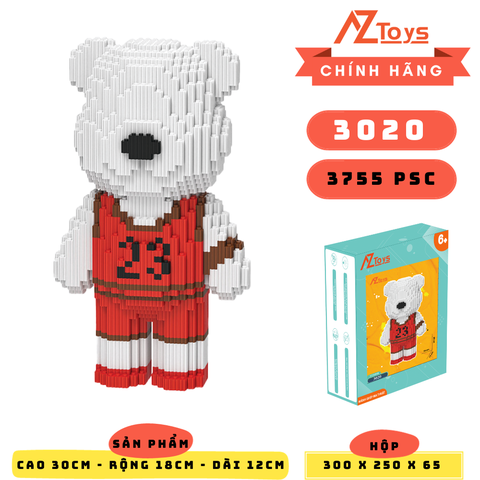 LG - 3020 - Bearbrick Bóng Rổ cao 30cm - Sỉ Lẻ 73k - Sỉ Thùng 63k - Thùng 24 con - Ship từ kho Hà Nội