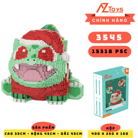 LG - 3545 - Pokemon Bulbasaur Noel cao 35cm - Sỉ Lẻ 152k - Sỉ Thùng 145k / con - Thùng 8 con - Ship từ kho Hà Nội