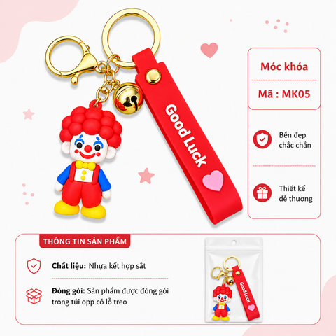 Móc khóa chú hề - SKU  : mk05 - (VAT: MK001-5)