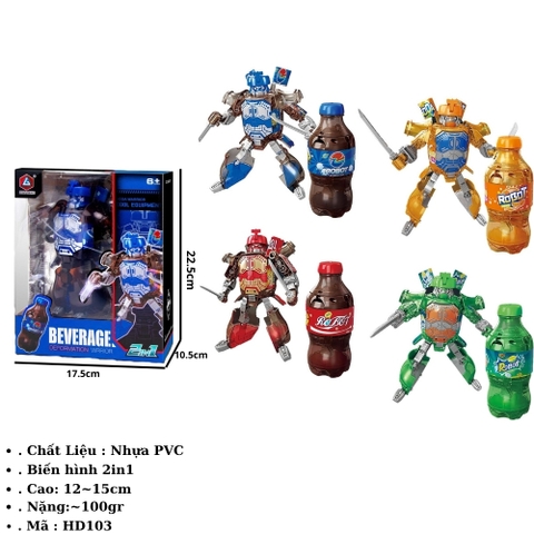 Đồ Chơi Robot Biến Hình Chiến Binh Soda. SKU: HD103 K143-T3-S2-3