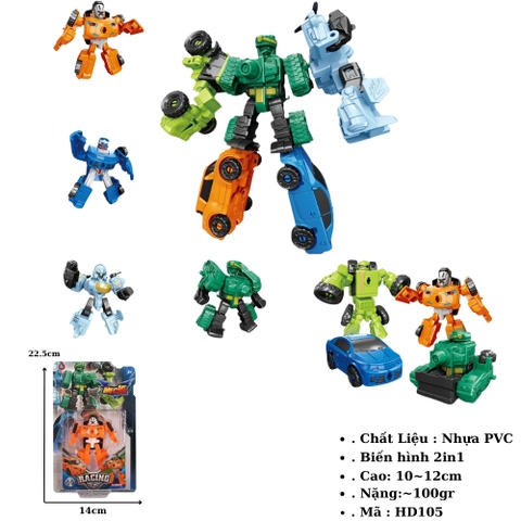 Đồ Chơi Robot Biến Hình. dạng vỉ SKU: HD105 K86-T1-S6-7