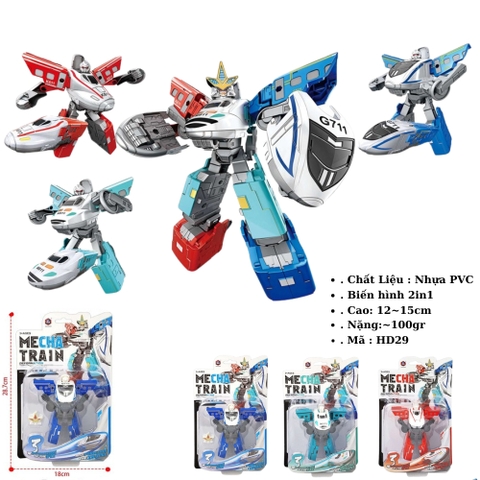 Đồ Chơi Robot biến hình tàu điện 2in1 siêu ngầu  . SKU: HD29 - K81-T1-S8