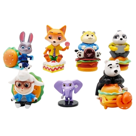Mô hình bộ 7 nhân vật Zootobia . Cao 4-7cm , nặng 450gram - Figure Zootobia - SKU : hm183