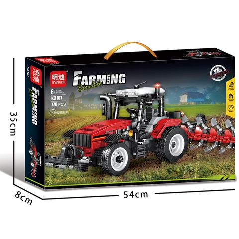 Bộ Lắp Ghép Mô Hình Máy Kéo Cày 5 Lưỡi 778pcs. SKU: LG-K3167 (VAT 001-07-100) - K93-T2-S2