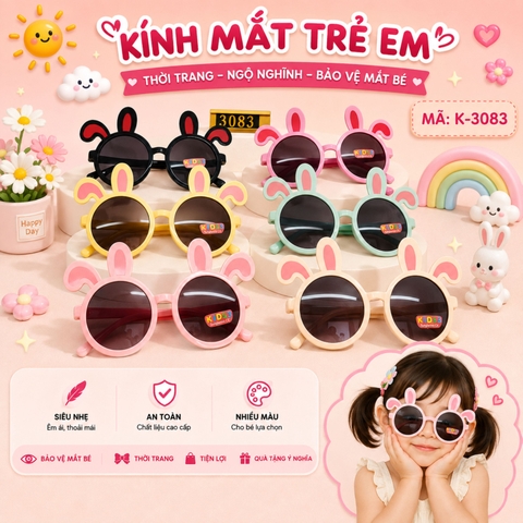 Kính mắt trẻ em dễ thương - SKU :  K-3083 - (VAT: 2012-01-6) - K1-T3-S1