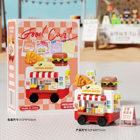 Bộ Lắp Ghép Xe Bán Gà Rán-Burger- Full Box - SKU: LG-K453 - (VAT 001-11-11) - K96-T1-S9