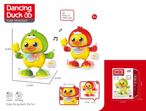 Đồ chơi vịt nhảy đễ thương có đèn, nhạc ( ko bao gồm 3 pin AAA) . SKU: KT2501033 ( VAT 008-15-60 ) K128-T2-S9,S10
