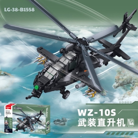 Đồ Chơi Lắp Ghép Trực Thăng Chiến Đấu Siêu Ngầu - Full Box - SKU : LG-38-B1558 - K58-T1-S9