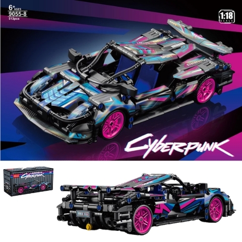 Đồ Chơi Lắp Ghép Lego Xe Đua F1 Màu Đen Bánh Tím  - 513 hạt - Full Box - Sku : LG-40-08 - K54-T2-S4