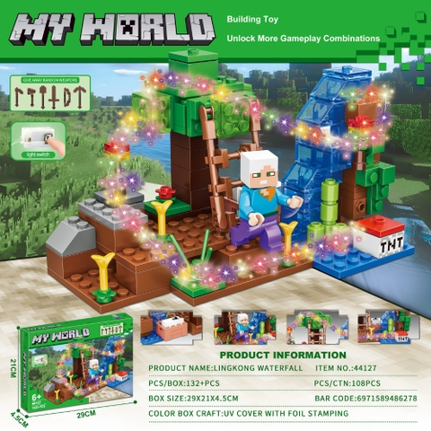 Đồ Chơi Lắp Ghép Lego My world minecraft - 132 hạt - Full Box - Sku : LG-44127 ( VAT 001-14-30) K95-T1