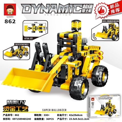 Đồ Chơi Lắp Ghép Lego Máy Xúc  - 254 hạt - Full Box - Sku : LG-862 (VAT 001-07-50) - K93-T1-S6