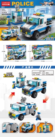 Bộ Lắp Ghép Xe Cảnh Sát Bọc Thép 271pcs. SKU: LG-8631 (VAT 001-22-75) - K84-T1-S3