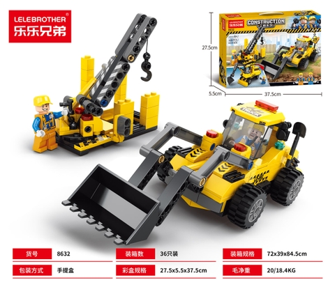 Bộ Lắp Ghép Xe Xúc Thuỷ Lực 268pcs. SKU: LG-8632 (VAT 001-07-75) - K81-T1-S7