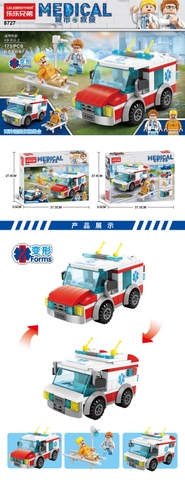 Bộ Lắp Ghép Xe Cứu Thương 173pcs. SKU: LG-8727 (VAT 001-07-50) - K81-T1-S10