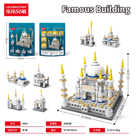 Bộ Lắp Ghép Mô Hình Đền Taj Mahal Ấn Độ 510pcs. SKU: LG-8825 (VAT 001-12-50) - K86-T2-S1-2