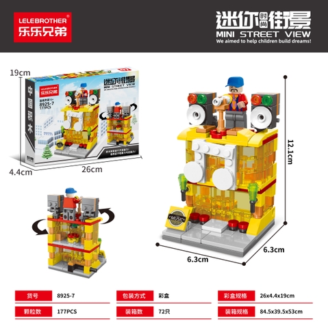 Bộ Lắp Ghép Mô Hình Cảnh Đường Phố- Quán Hát KTV 177pcs. SKU: LG-8925-7 (VAT 001-11-30) - K106-T2-S4