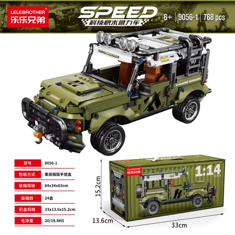 Bộ Lắp Ghép Mô Hình Xe Land Rover Defender Kéo Lùi Tỷ Lệ 1:14 768pcs. SKU: LG-9056-1 (VAT 001-07-120) - K115-T1-S1