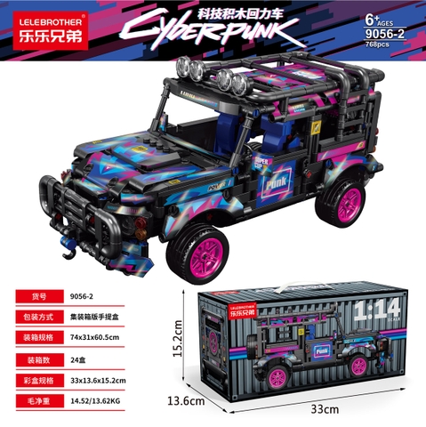 Bộ Lắp Ghép Mô Hình Xe Land Rover Defender ( CyberPunk ) Kéo Lùi Tỷ Lệ 1:14 768pcs. SKU: LG-9056-2 (VAT 001-07-120) - K101-T1-S3