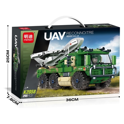 Bộ Lắp Ghép Xe Tải Quân Sự Chở UAV 295pcs. SKU: LG-K2058 - (VAT 001-22-60) - K154-T1-S5