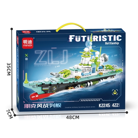 Bộ Lắp Ghép Tàu Chiến Đấu 422pcs. SKU: LG-K2245 (VAT 001-22-110) K124-T1-S7-8