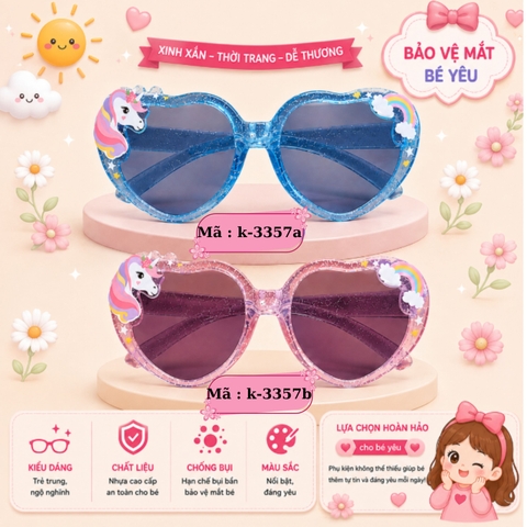Kính mắt trẻ em dễ thương - SKU :  K-3357 - (VAT: 012-01-13*)