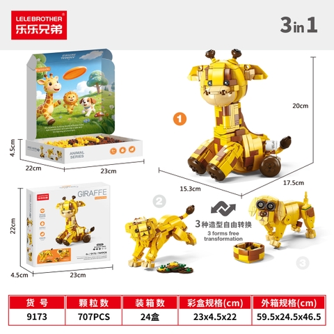 Bộ Lắp Ghép Huơu Cao Cổ 3in1 SKU: LG-9173 - ( Vat : 001-08-50 !!! ) - K93-T2-S7