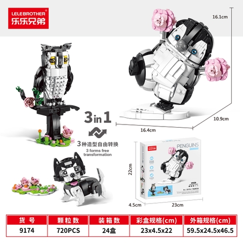 Bộ Lắp Ghép Chim Cánh Cụt 3in1 SKU: LG-9174 - ( Vat : 001-08-50 !!! )