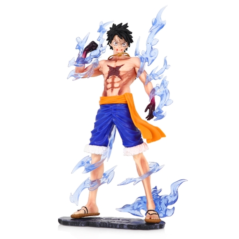 Mô hình OnePiece Luffy Haki hoa anh đào hiệu ứng xanh - Cao 24cm - nặng 180gram - Phụ kiện : Đế - Figure One Piece - No Box