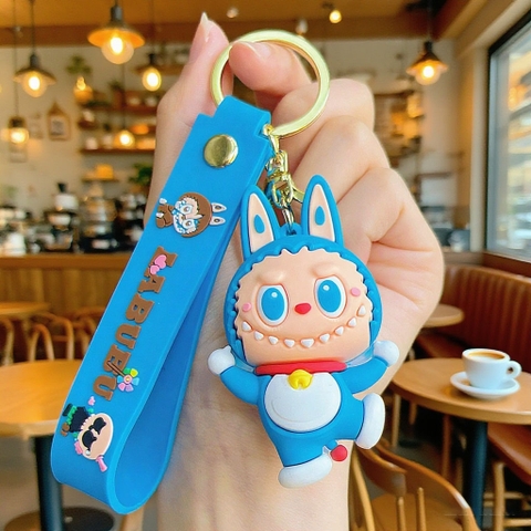 Móc Khóa labubu cosplay doramon - Dây móc dài : 10cm - Mô Hình Cao : 7cm - Nặng 50gram - Bọc Túi K79-T8-S4