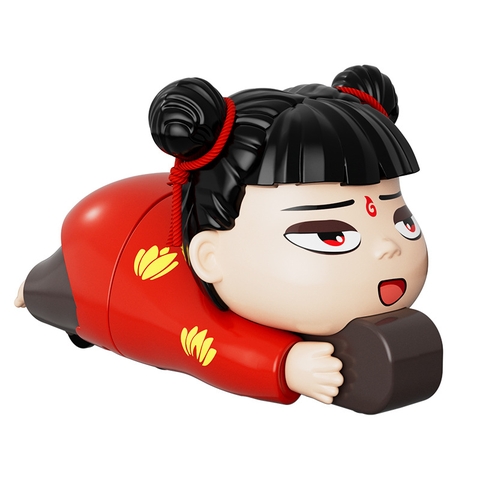 mô hình natra nằm bò chạy cót áo đỏ - cao : 6.1cm dài 10.6cm - figure natra - hộp màu - (VAT E523-59) - K78-T2-S10