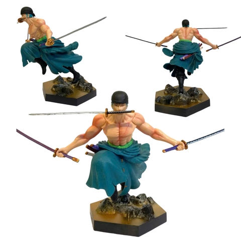 Mô hình Zoro trạng thái chiến đấu, cao 16cm, nặng 188g  - Box màu - SKU : op334 ( VAT : 002-01-60 ) K147-T2-S12