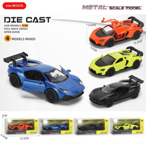 Mô Hình xe đua chất liệu hợp kim , tỉ lệ 1:36 - Dài 12cm - rộng 5cm - cao 4cm - SKU : oto-36121A - ( Vat : 003-01-35 ) - K56-T1-S4-5-6-7