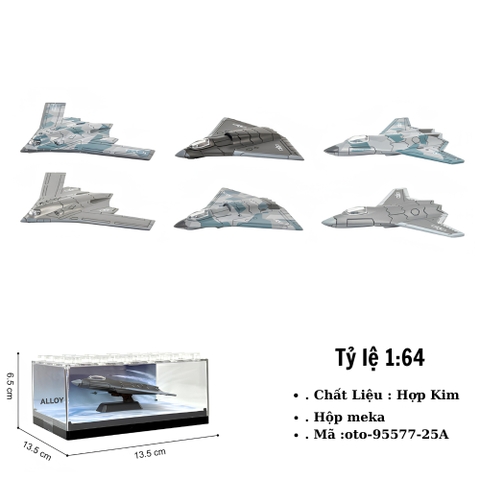 Máy bay chiến đấu hợp kim trong hộp meca - SKU : oto-95577-25A - ( VAT : 003-07-30 )