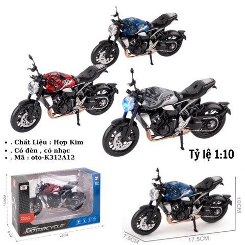 Mô hình xe motor Honda CB1000R hợp kim siêu đẹp ,tỉ lệ 1:10 - SKU : oto-K312A12 - ( VAT :003-09-60 )
