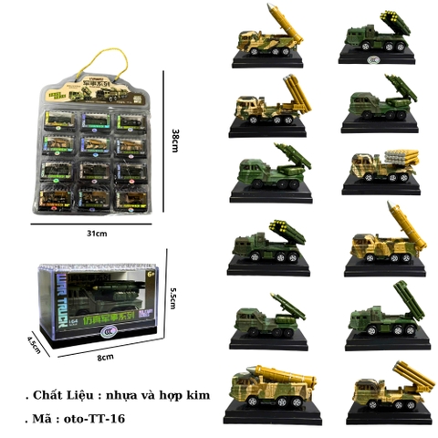 ( Giá 1 xe - Vỉ 12 xe - Đặt số lượng 12 )- Mô Hình 1 vỉ 12 Xe Quân Sự kèm khay đựng - Cao 5.5cm - Ngang 8cm - Rộng 4.5cm  - Vỉ Nhựa SKU : oto547 - ( VAT : DCM473-10 )