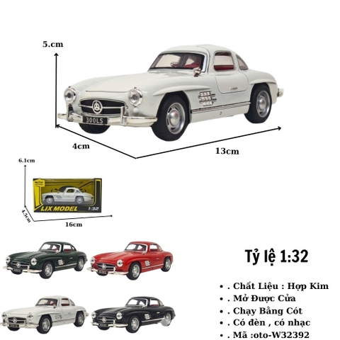 Mô hình xe Ô tô hợp kim cao cấp tỉ lệ 1:32 - SKU : oto-W32392 ( VAT: 003-01-100 )