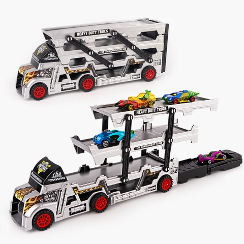 Mô Hình xe container chở xe 3 tầng - SKU : oto-YM1043468 - ( VAT 003-01-50 ) - K53-T5-S2