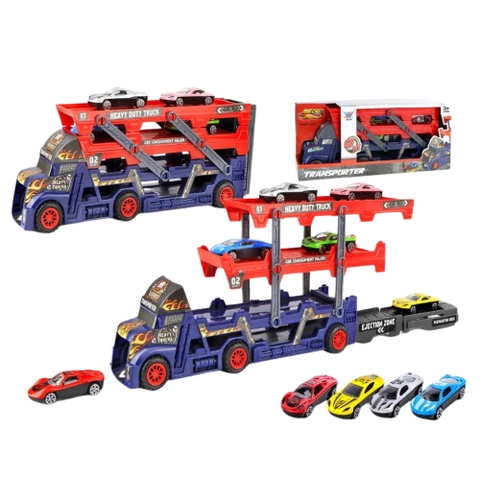 Mô Hình xe container chở xe - SKU : oto-YM447848 - ( VAT 003-01-50 ) K54-T5-S6