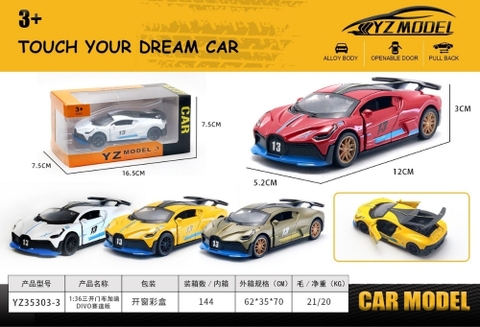 Mô Hình xe oto lamborhgini hợp kim , tỉ lệ 1:36 - Dài 12cm- rộng 5.2cm - cao 3cm - SKU : oto-YZ35303-3 - ( Vat : 003-01-35 )