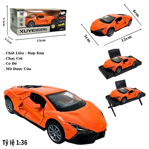 Mô Hình Oto lambogini sian cam . tỉ lệ 1:36 - Chạy Cót - Có Kèm Đế - Dài 12cm - rộng 5cm - cao 4cm - nặng : 400gram - FULL BOX . SKU : oto523b - K114A77 - K53-T2-S5