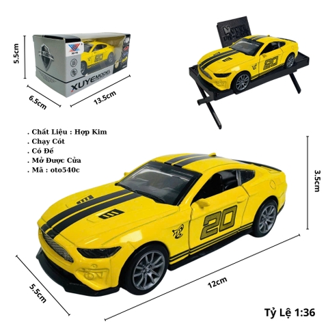 Mô Hình Xe Đua Vàng tỉ lệ 1:36 Hợp kim có thể mở cửa - bánh sau chạy cót - Dài 12.5cm - rộng 5.5cm - cao 3.5cm - nặng : 300gram - FULL BOX : box màu SKU : oto532b - K52-T1-S5