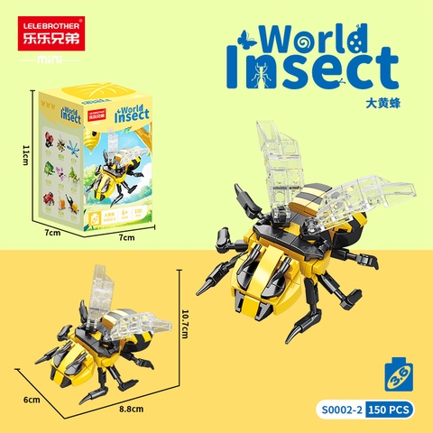 Combo 2 bộ đồ chơi lắp ghép thế giới côn trùng 117 pcs. SKU: LG-S0002-2-C ( VAT 001-C2-11 ) K122-T2-S2