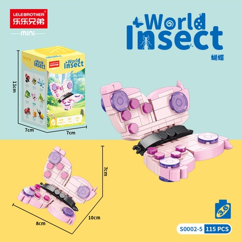 Combo 2 bộ đồ chơi lắp ghép thế giới côn trùng 115pcs. SKU: LG-S0002-5-C ( VAT 001-C2-11 ) K122-T2-S5