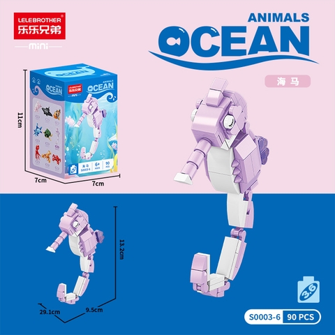 Combo 2 bộ đồ chơi lắp ghép động vật dưới nước 90pcs. SKU: LG-S0003-6 ( VAT 001-C2-11 ) K121-T2-S6