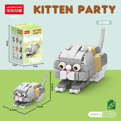 Combo 2 bộ đồ chơi lắp ghép mèo con 117pcs. SKU: LG-S0004-3 ( VAT 001-C2-11 ) K114-T2-S3