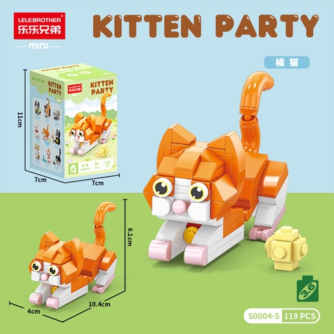 Combo 2 bộ đồ chơi lắp ghép mèo con 119 Mảnh Ghép . SKU: LG-S0004-5 ( VAT 001-C2-11 ) K114-T2-S5