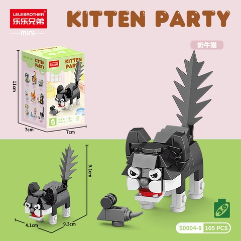 Combo 2 bộ đồ chơi lắp ghép mèo con 129 Mảnh Ghép . SKU: LG-S0004-9 ( VAT 001-C2-11 ) K114-T2-S9
