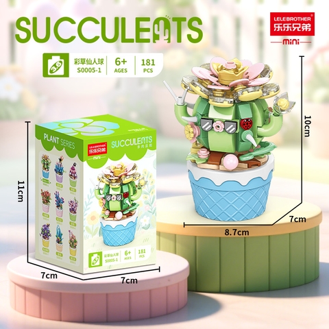 Combo 2 bộ lắp ghép cây Sương rồng 181pcs. SKU: LG-S0005-1 ( VAT 001-C2-11 ) - K120-T2-S1