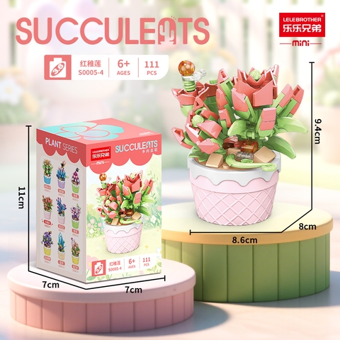 Combo 2 bộ lắp ghép cây Sương rồng 111pcs. SKU: LG-S0005-4-C ( VAT 001-C2-11 ) - K120-T2-S4