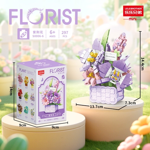 Bộ đồ chơi lắp ghép chậu hoa 297pcs. SKU: LG-S0006-6 ( VAT 001-06-11 ) K108-T3-S2